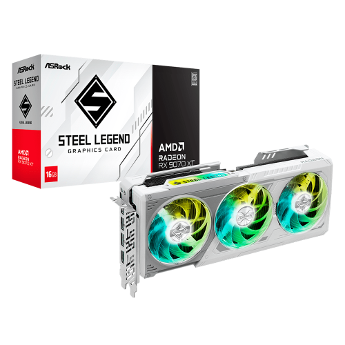 Tarjeta de Video ASROCK STEEL LEGEND RX 9070 XT, AMD Radeon, 16GB, 256-bit GDDR6, PCI Express 5.0, RX9070XT SL 16 GB