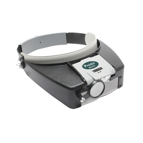 SYSCOM 711-IN-016 Lampara LED en correa frontal con lentes de aumento 1.8X, 2.6X y 5.8X.