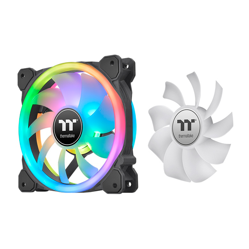 Kit 3 Ventiladores Thermaltake Swafan 12 RGB, 120mm, 500-2000RPM, Color Negro, 3 Piezas, CL-F137-PL12SW-A
