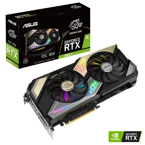 Tarjeta de Video Nvidia GeForce RTX 3060 TI, Asus KO OC, KO-RTX3060TI-O8G-GAMING, 3 AÑOS DE GARANTIA NACIONAL