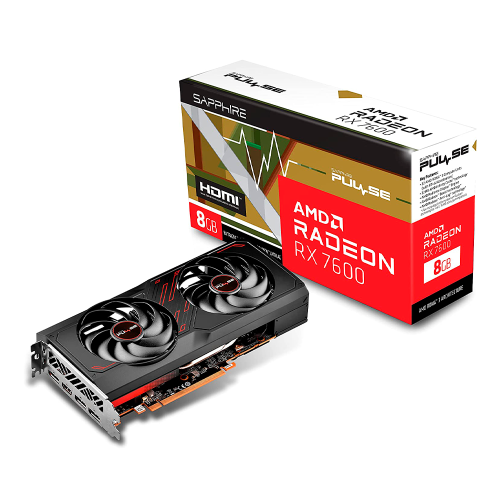 Tarjeta de Video Sapphire 11324-01-20G Pulse AMD Radeon RX 7600, 8 GB GDDR6, AMD RDNA 3, 11324-01-20G