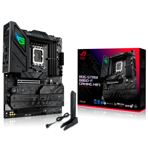 Tarjeta Madre ASUS ROG STRIX B860-F GAMING WIFI, LGA1851, Intel B860, HDMI, Up to 256GB DDR5, Supports Intel Turbo Boost Technology 2.0 and Intel Turbo Boost Max Technology 3.0, B860-F GAMING WIFI