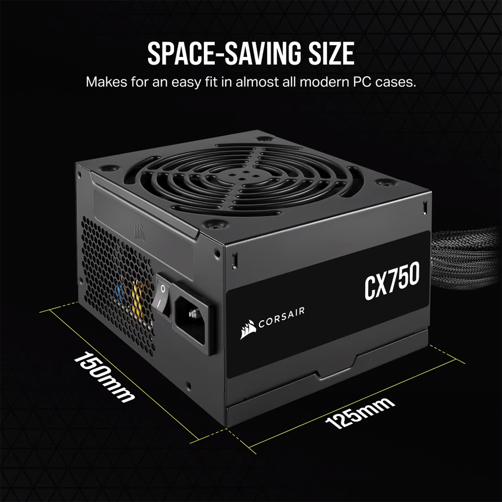 Fuente de Poder Corsair CX750 80+ Bronze, ATX, 120mm, 750W, CP-9020279-NA, PROMO CORSAIR - Image 2