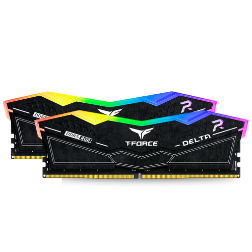 Memoria RAM Team Group Delta RGB, DDR5, 6000MHz, 32GB (2x16GB), CL30, XMP/EXPO, Negro, FF3D532G6000HC30DC01 /MAX. 1 X CLIENTE