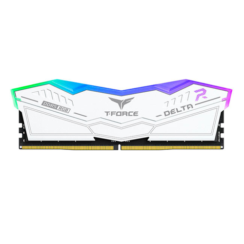 Memoria RAM Team Group Delta RGB, DDR5, 5200MHz, 16GB, CL40, XMP/EXPO, Blanco, FF4D516G5200HC40C01 /MAX. 1 X CLIENTE