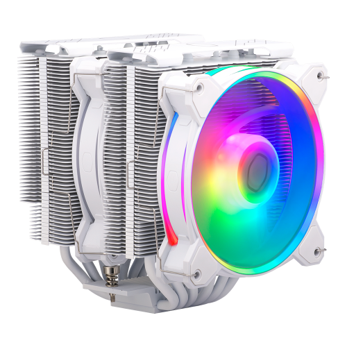 Disipador para CPU Cooler Master Hyper 622 Halo White, Ventilador Halo², ARGB de doble bucle, 6 tubos de calor, AMD Ryzen AM5/AM4, RR-D6WW-20PA-R1/