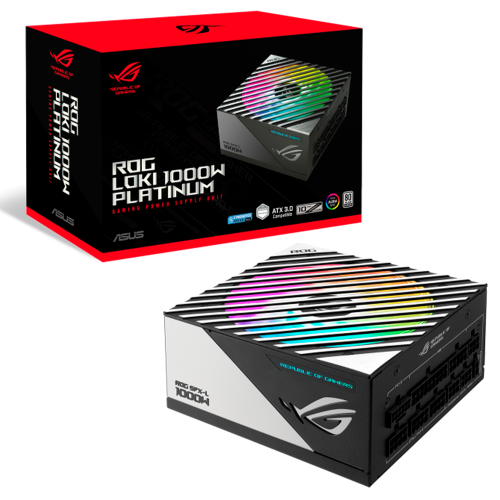 Fuente de Poder ASUS ROG Loki SFX-L, 1000W 80+ Platinum, Totalmente modular, Ventilador PWM ARGB de 4.724 in, Sincronización Aura, Listo para PCIe 5.0, ROG-LOKI-1000P-SFX-L-GAMING, Solo compatible con gabinetes SFX