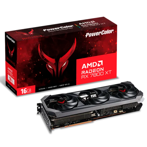 Tarjeta de Video PowerColor AMD Radeon RX 7800 XT OC Red Devil, 16GB 256-bit GDDR6, PCI Express 4.0, RX7800XT 16G-E/OC