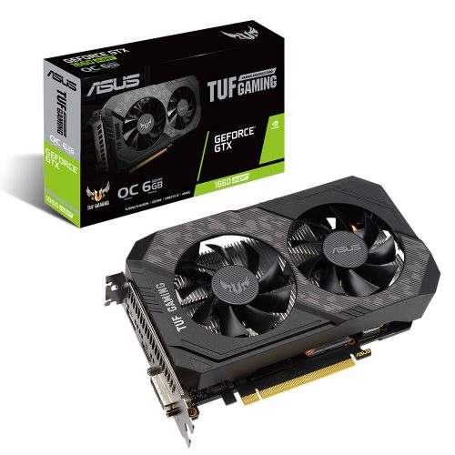 Tarjeta de video NVIDIA GeForce GTX 1660 Super 6GB GDDR6, Asus TUF Gaming, HDMI, DP,DVI, TUF-GTX1660S-O6G-GAMING, 3 AÑOS DE GARANTIA NACIONAL