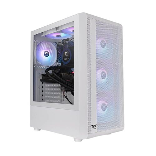 Gabinete Thermaltake S200 TG ARGB Snow, Midi-Tower, ATX/Micro ATX/Mini-ITX, Cristal Templado, USB 3.0, Sin Fuente, 3 Ventiladores Instalados ARGB, Blanco, CA-1X2-00M6WN-00