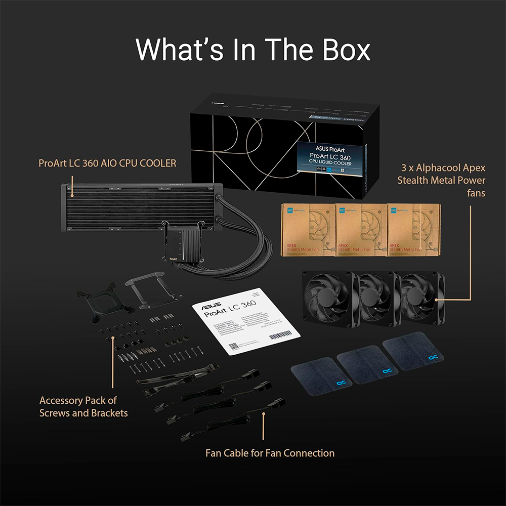Enfriamiento Líquido ASUS ProArt LC 360, 360mm, Hasta 3000RPM, Negro, PROART LC 360 - Image 4