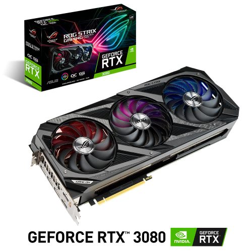 Tarjeta de Video Nvidia GeForce RTX 3080, ASUS ROG STRIX OC V2 LHR, ROG-STRIX-RTX3080-O10G-V2-GAMING, 3 AÑOS DE GARANTIA NACIONAL