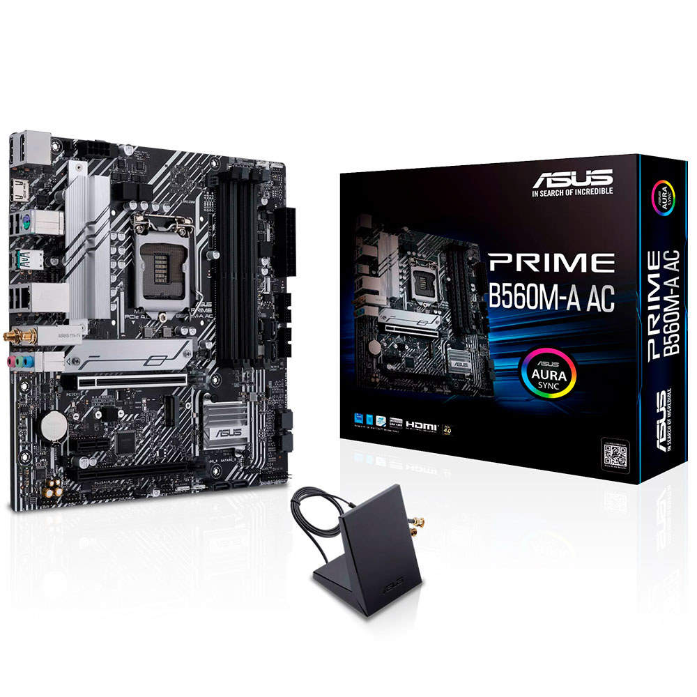 Tarjeta Madre Asus PRIME B560M-A AC Socket LGA1200 Intel B560 Micro ATX, DDR4, Intel Core 11th Generación