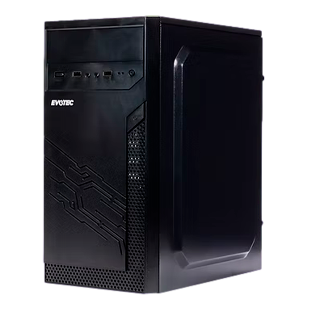 Gabinete Evotec Praga, Mini-Tower, Micro-ATX/Mini-ITX, Fuente de poder 500W, USB 3.0, Black, EV-1024