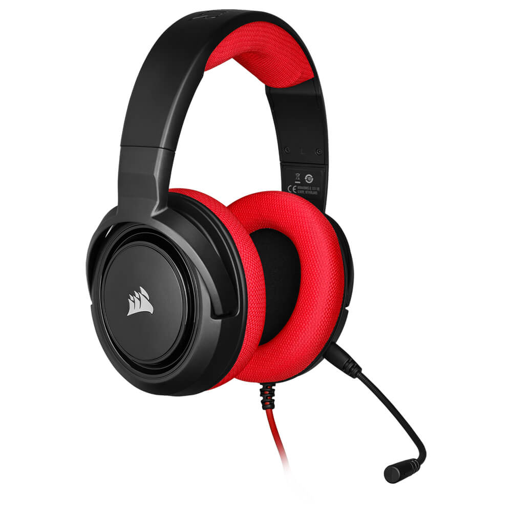 Diadema Corsair HS35 Roja con Microfono Alambrica Estereo 3.5mm, PC - PS4 - XBOX ONE - Switch, CA-9011198-NA - Image 2