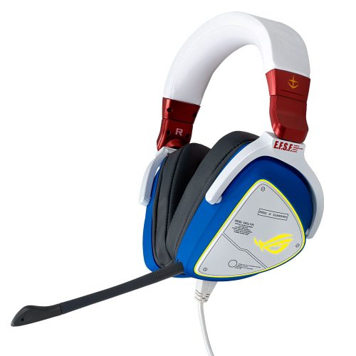 Diadema Gamer Asus ROG DELTA GUNDAM LTD/U, RGB Aura Sync, PC - PS4 - Xbox One - Nintendo Switch - Tablet - Smartphone (Tipo C), 7.1 Canales (solo PC), Quad DAC Hi-Fi ESS