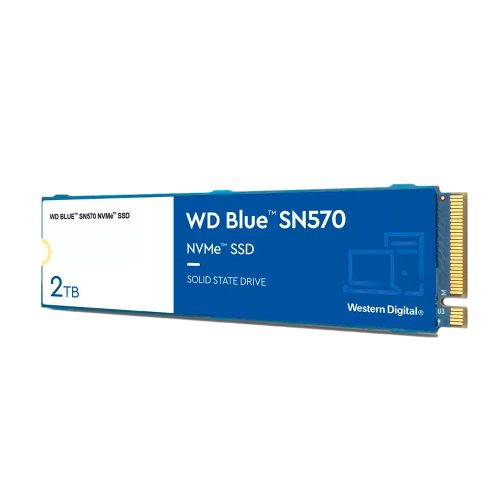 Unidad de Estado Sólido, Western Digital WD Blue SN570, NVMe, 2TB, PCI Express 3.0, M.2, WDS200T3B0C /MAX. 1 X CLIENTE