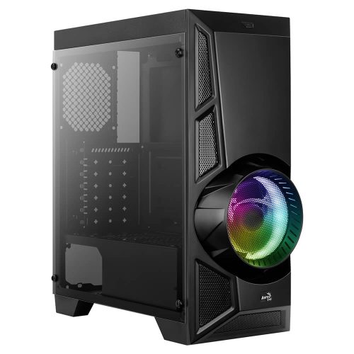 Gabinete Aerocool Aeroengine RGB, Negro, Ventana Lateral Acrílico, ATX, USB 3.0, HD Audio