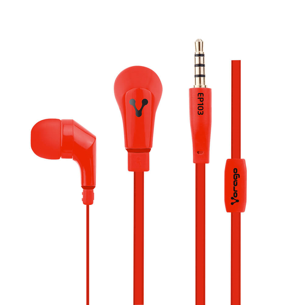 Audifonos Intraurales Vorago EP-103/RO, Estereo 3.5mm, Rojo