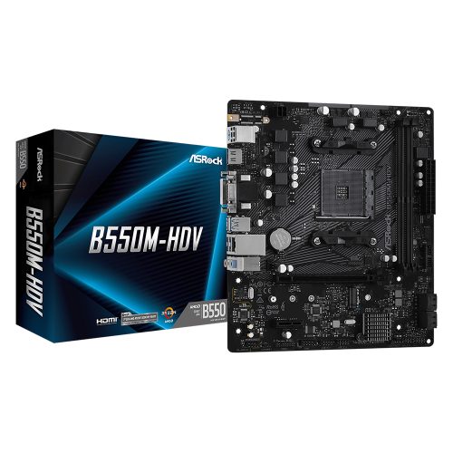 Tarjeta Madre Asrock B550M-HDV, AM4, AMD RYZEN 3000 SERIES, Mcro ATX/