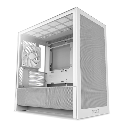 Gabinete NZXT H3 Flow, Midi-Tower, Mini-ITX/Micro-ATX, Flujo de Aire Optimizado, Incluye 1 Ventilador Trasero de 120 mm, Back Connect Compatible, Blanco, CC-H31FW-01