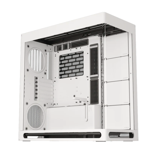 Gabinete Gamer Aerocool HS 420, Mid-Tower, Cristal Templado, Diseño Híbrido, USB 3.2, Sin Fuente, Blanco, HS 420 BASE EDITION WHITE