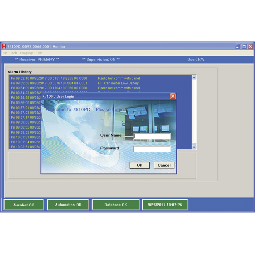 HONEYWELL HOME RESIDEO 7810PC-AM Software de Recepcion de Eventos de Alarma por IP o 3G/4G No requiere IP Publica Fija o Servicios de Nombres de Dominio DDNS
