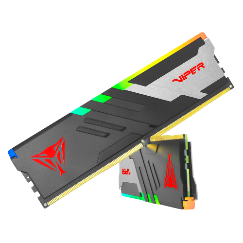 Kit Memoria RAM Patriot Viper Venom RGB DDR5, 5600MHz, 64GB (2 x 32GB), ECC, CL40, XMP, PVVR564G560C40K /MAX. 1 X CLIENTE