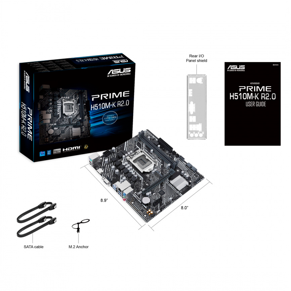 Tarjeta Madre ASUS PRIME H510M-K R2.0, Micro-ATX, Socket LGA1200, Intel H470, HDMI, Up To 64GB DDR4, PRIME H510M-K R2.0 - Image 3