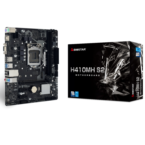 Tarjeta Madre Biostar H410MH S2, DDR4, Socket Intel LGA1200 Intel H410 Micro-ATX