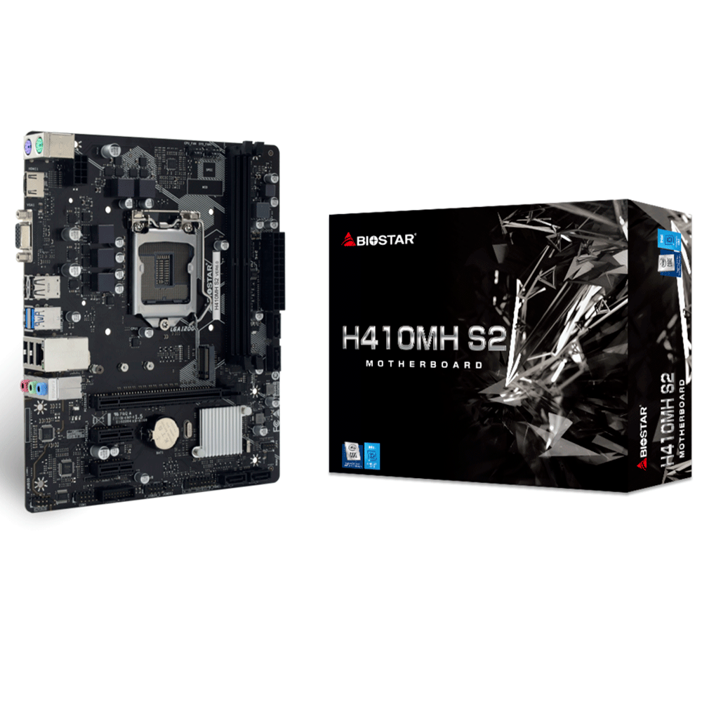 Tarjeta Madre Biostar H410MH S2, DDR4, Socket Intel LGA1200 Intel H410 Micro-ATX