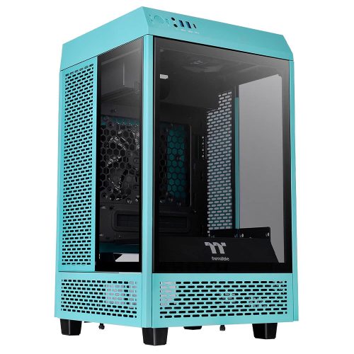 Gabinete Thermaltake The Tower 100 Mni, Turquesa, Mini ITX, CA-1R3-00SBWN-00