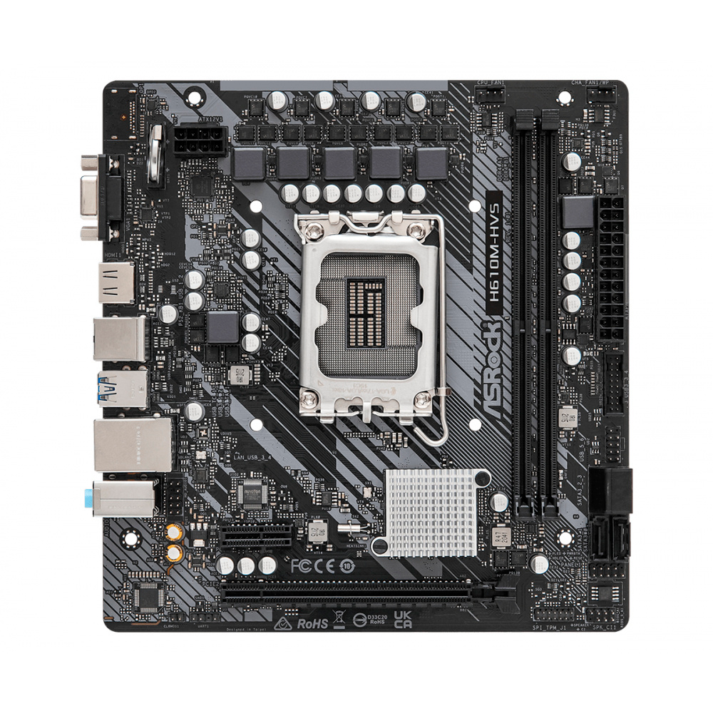 Tarjeta Madre ASRock Micro-ATX H610M-HVS, Socket LGA 1700, Intel H610, HDMI, Up To 64GB DDR4, H610M-HVS - Image 2