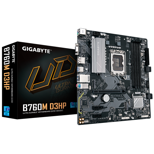 Tarjeta Madre Gigabyte B760M D3HP, Micro-ATX, LGA1700, Intel B760, Up to 256GB DDR5, HDMI/DP, B760M DS3HP