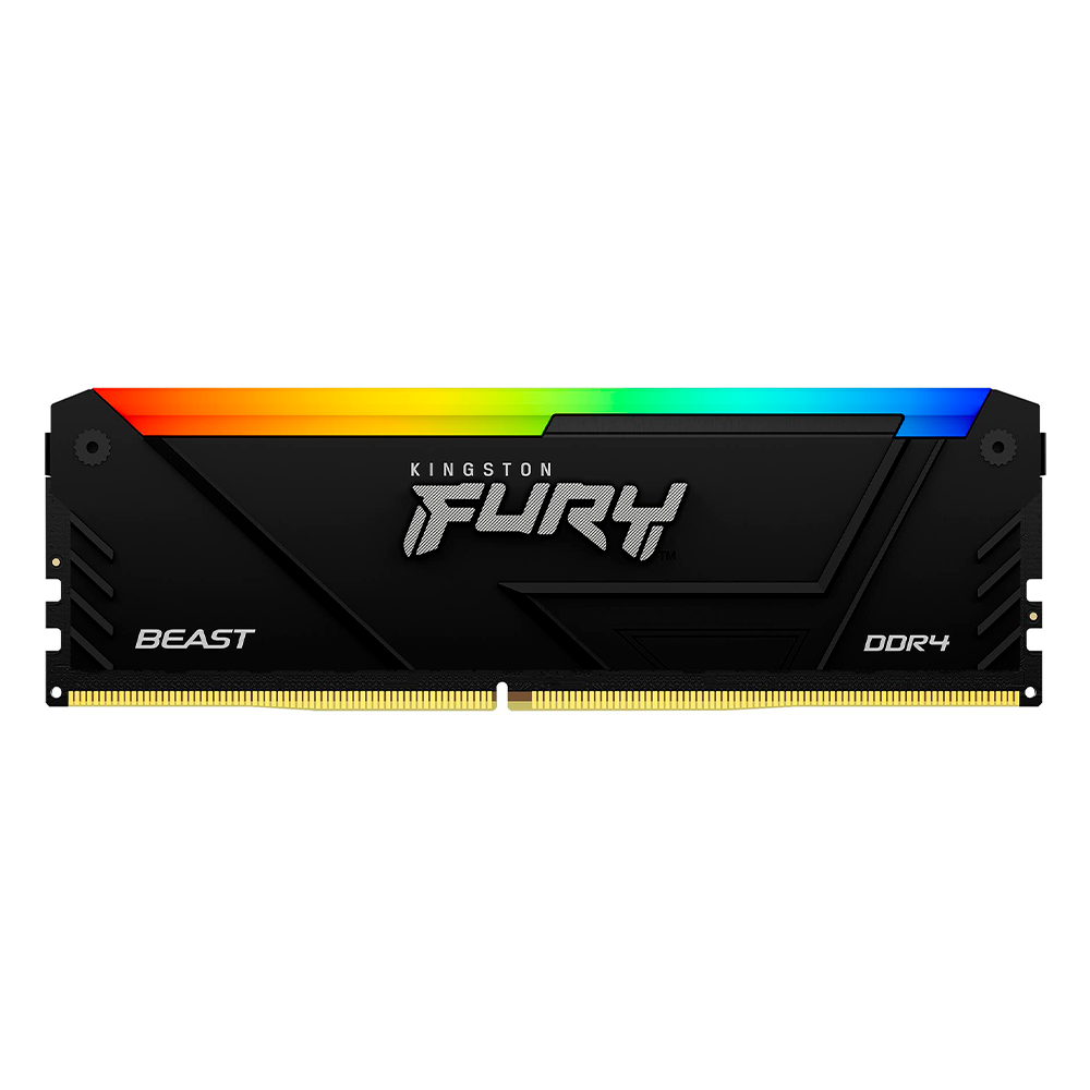 Memoria RAM Kingston FURY Beast RGB DDR4, 8GB, 2666MT/s, Non-ECC, XMP, KF426C16BB2A/8 /MAX. 1 X CLIENTE