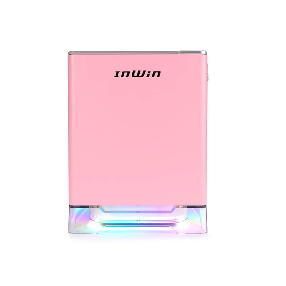 Gabinete InWin A1 Plus Pink, Mini ITX, Cristal Templado, Cargador Inalambrico para Smartphone, Fuente 600W 80+ Gold, LED RGB - Image 2