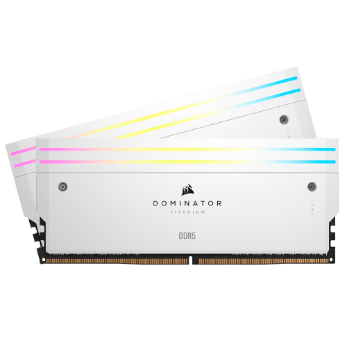 Memoria RAM Corsair Dominator Titanium, DDR5, 7000MHz, 48GB (2x24GB), CL36, XMP, Blanco, CMP48GX5M2B7000C36W /MAX. 1 X CLIENTE