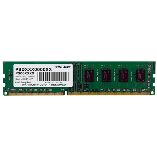 Memoria RAM Patriot Signature DDR3, 1333MHz, 4GB, Non-ECC, CL9, PSD34G13332 /MAX. 1 X CLIENTE
