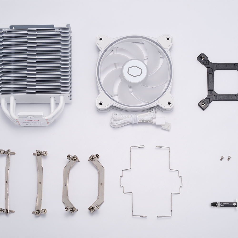 Disipador para CPU Disipador y Ventilador Led RGB Cooler Master Hyper 212 Halo White, CPU Air Cooler, MF120 Halo² Fan, RR-S4WW-20PA-R1/ - Image 7