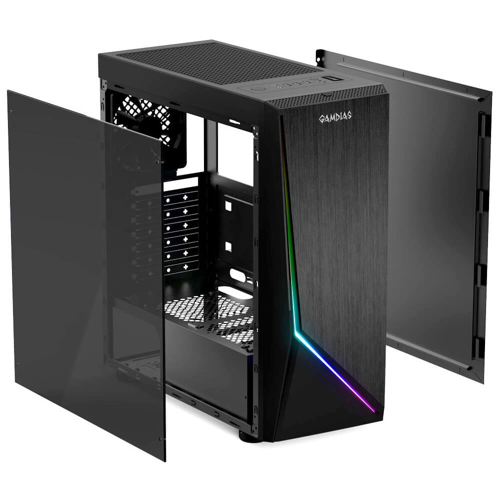 Gabinete Gamdias Argus E1 RGB, Aura Sync, Ventana Completa, ATX, USB 3.0, Audio HD - Image 2