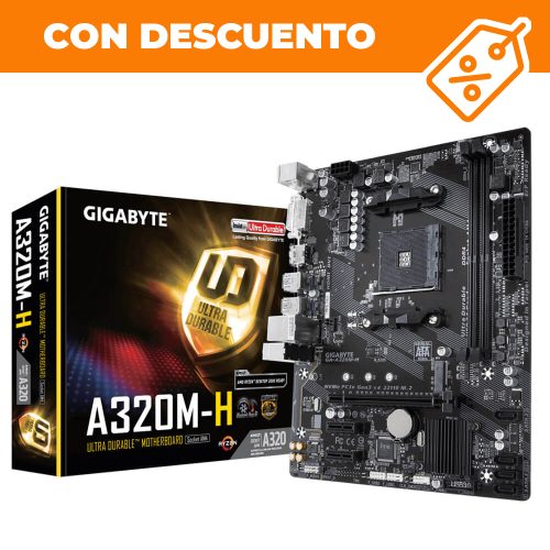 Tarjeta Madre Gigabyte A320M-H AMD AM4 A320 Micro ATX, GA-A320M-H
