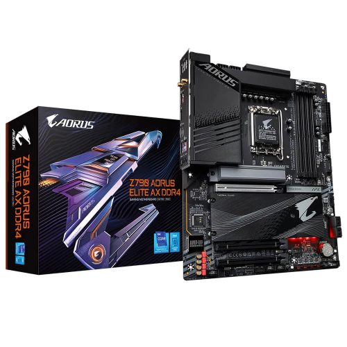 Tarjeta Madre Z790 AORUS ELITE AX DDR4, LGA 1700 Intel, ATX, Quad M.2, PCIe 5.0, USB 3.2, Type-C, Wi-Fi 6E, Q-Flash Plus