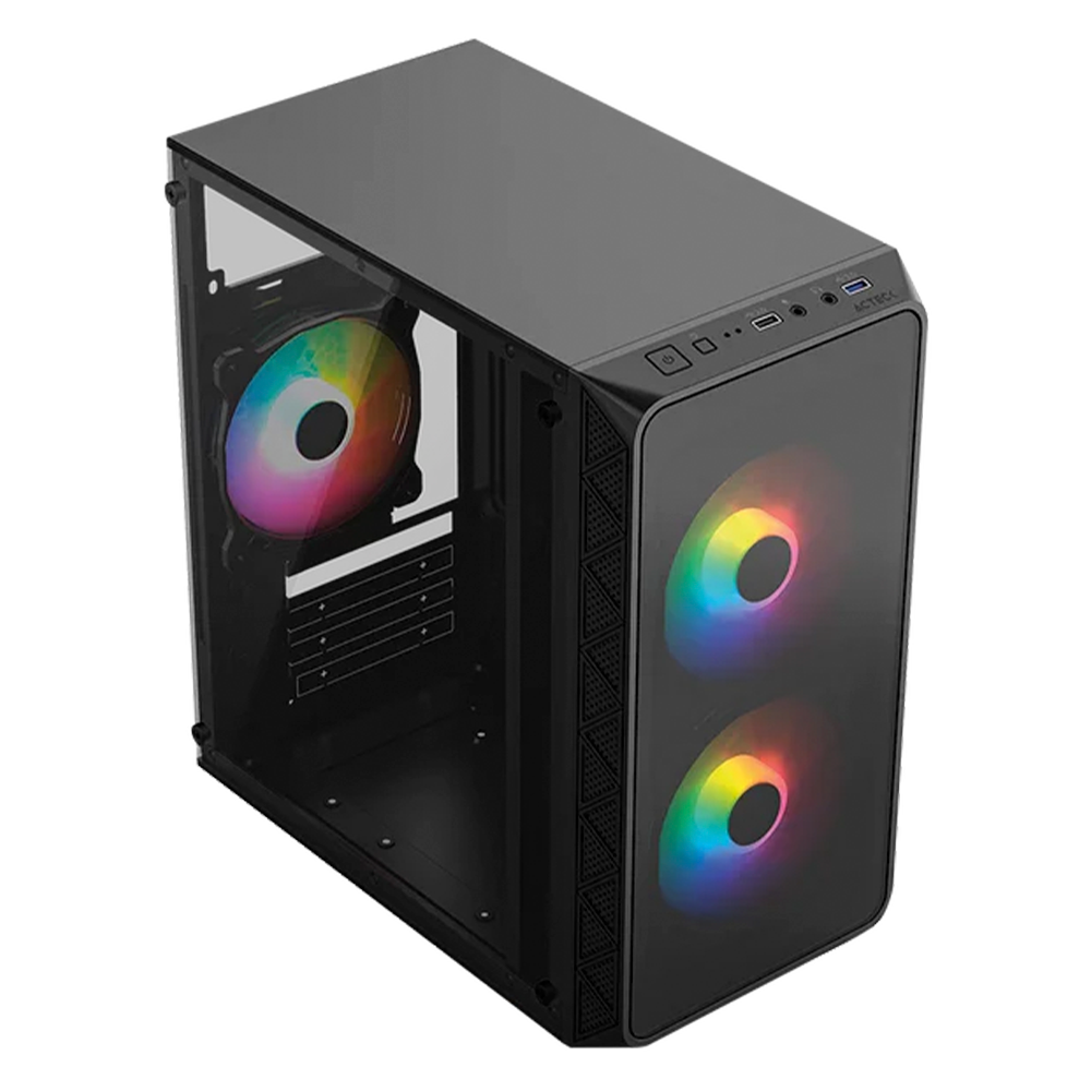 Gabinete Acteck Doom Pro Crystal GI730, Mini-Tower, Fuente de Poder 600W, 3x120mm, Negro, AC-939225 - Image 2
