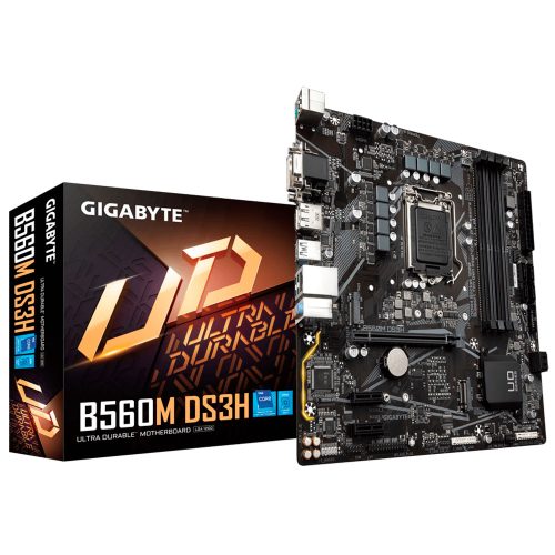 Tarjeta Madre Gigabyte B560M DS3H Socket LGA1200 Intel B560 Micro ATX, DDR4, Intel Core 11th Generación