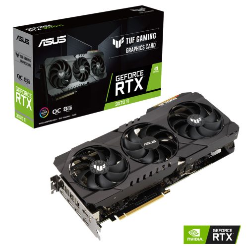 Tarjeta de Video Nvidia GeForce RTX 3070 TI, Asus TUF OC LHR, TUF-RTX3070TI-O8G-GAMING, 3 AÑOS DE GARANTIA NACIONAL /