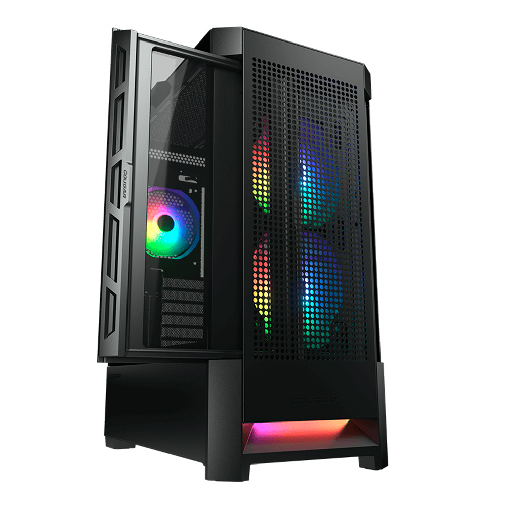 Gabinete Cougar Airface, RGB, Cristal Templado, Midi-Tower, Mini-ITX/Micro-ATX/ATX, USB 3.0/2.0, Sin Fuente, 3 Ventiladores ARGB Instalados, Negro, 385ZD10.0004 - Image 2