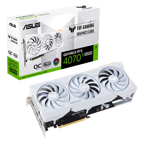 Tarjeta Video ASUS TUF Geforce RTX 4070Ti SUPER 16GB OC, 16GB, 256-bit GDDR6X, TUF-RTX4070TIS-O16G-WHITE-GAMING