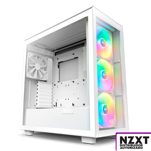 Gabinete NZXT H7 ELITE (2023) Blanco, ARGB Fans, Cristal Templado, ATX Sin Fuente, USB Tipo C, CM-H71EW-02 /NZXTPROMO/ NAVIDAD