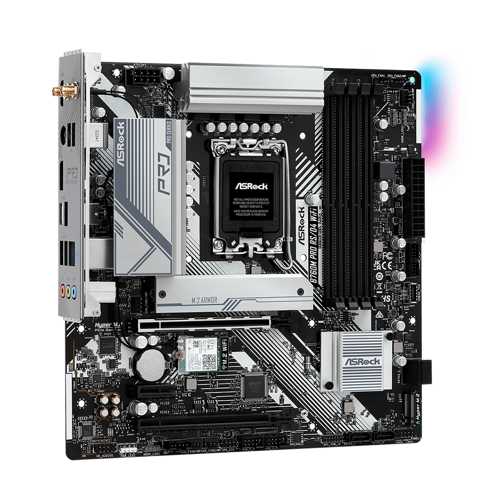 Tarjeta Madre ASRock B760M PRO RS/D4 WIFI, Micro ATX, DDR4, LGA1700, Up To 128G DDR4, B760M PRO RS/D4 WIFI - Image 5