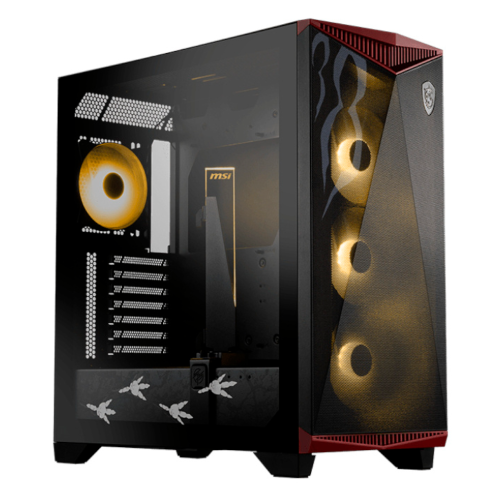 Gabinete MSI MPG GUNGNIR 300 MONSTER HUNTER EDITION, Midi-Tower, ATX/EATX/Micro-ATX/Mini-ITX, USB 3.0, Sin Fuente, 4 Ventiladores Instalados, Negro, MPG GUNGNIR 300 MONSTER HUNTER EDITION